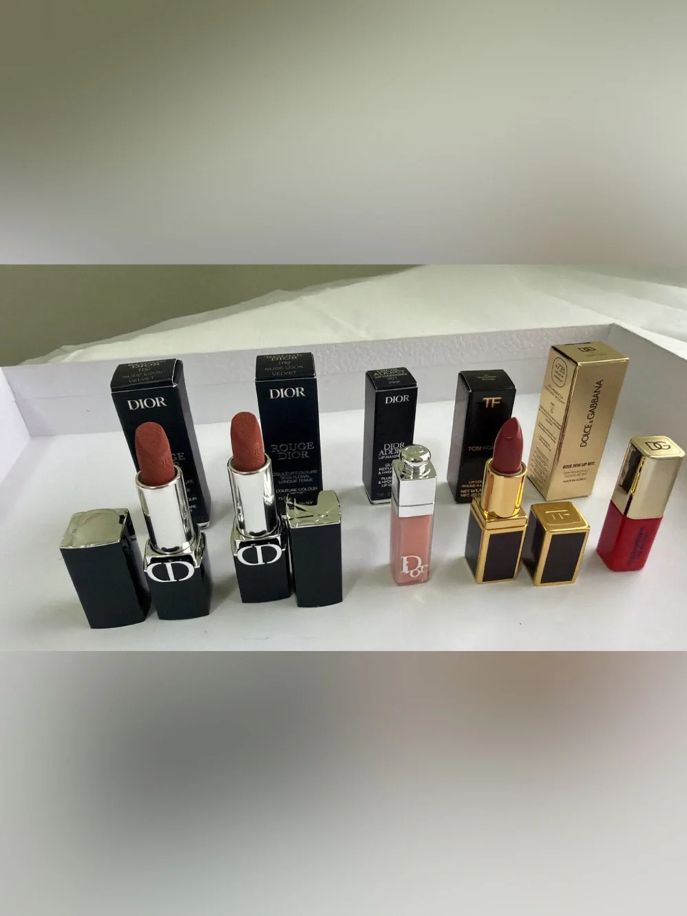 New,unused Mini set lipstick Collection. Dior,Tom ford, dolce & Gabbana